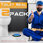 Toilet Flange Repair Kit, Universal Toilet Seal Parts for Wax Seal, Rubber Gasket Ring, Wax-Free Toilet Bowl Replacement kit Include Premium Nuts, Washers, 3.26Inch Bolts, Bolt Caps(2-Pack)