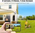 4MP Dual Lens Home Security Camera System Wireless, Security Cameras Wireless Outdoor 24/7 Record, Auto Tracking, 5G & 2.4G WiFi, Night Vision, 2-Way Audio, 360° PTZ, 10CH 4K NVR 500GB No Subscription