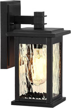 Outdoor Wall Lamps Black Outdoor Porch Lights Wall Mount Aluminum Waterproof Exterior Lighting Fixtures for House Garage Doorway 14.5 Inch Height E26 Socket