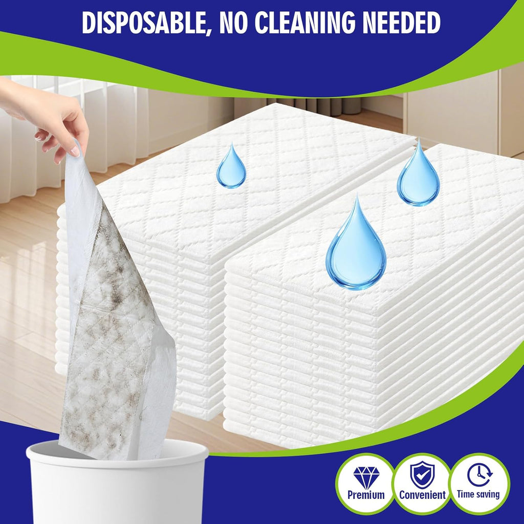 20 Count XL Heavy Duty Wet Mopping Cloths Refill Compatible with Swiffer Sweeper XL Mop, Disposable Wet Pads Refill X-Large Size for Multi-Surface Floor Cleaning, Unscented
