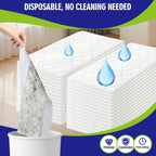30 Count Heavy Duty Wet Mopping Cloths Refill Compatible with Swiffer Sweeper XL Mop, Disposable Wet Pads Refill X-Large Size for Multi-Surface Floor Cleaning, Unscented