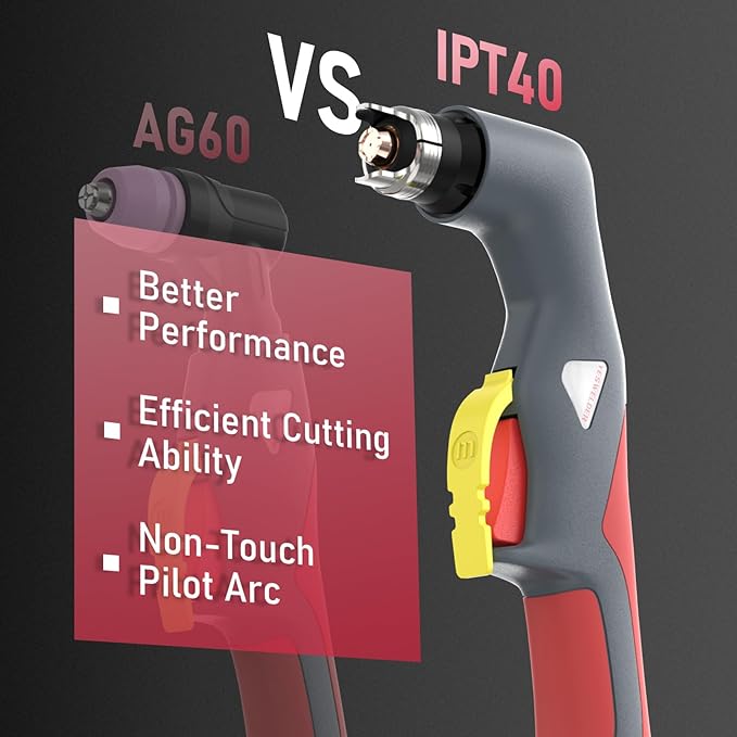 YESWELDER CUT-65DS PLUS Plasma Cutter, 65Amp 110V/220V Non-High Frequency Non-Touch Pilot Arc 4-In-1 Plate Cutting/Grid Cutting/Gouging/Marking Multifunctional Plasma Cutting Machine