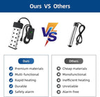 Immersion Water Heater 1800W, Portable Submersible, Real Time Temp Display, Thermostat Temp Control, Dry Burn Protection, Heating for Buckets Bathtubs Hot Tubs Above Ground and Inflatable Pools