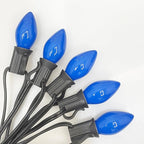 SUNSGNE C7 Blue Christmas Incandescent Light Bulbs, 5 Watt E12 Candelabra Base - Great for Patio, Night Lights, Chandelier Light Bulbs, Candelabra Bulbs, Christmas Decoration, Pack of 25