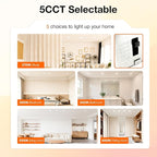 Sylvania 4" Slim Microdisk Downlight, 10W, 5 CCT Select (2700K - 5000K) Recessed Lighting, 700 LMS, 90 CRI, Dimmable, Wet-Rated, White - 6 Pack (61189)