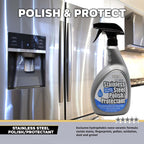 Flitz Stainless Steel Polish Protectant - 32oz Bottle, USA-Made Ceramic Coating for Stainless Steel Appliances, Repels Fingerprints & Water Spots - Aluminum & Chrome Polish & Protectant (1 Pack)