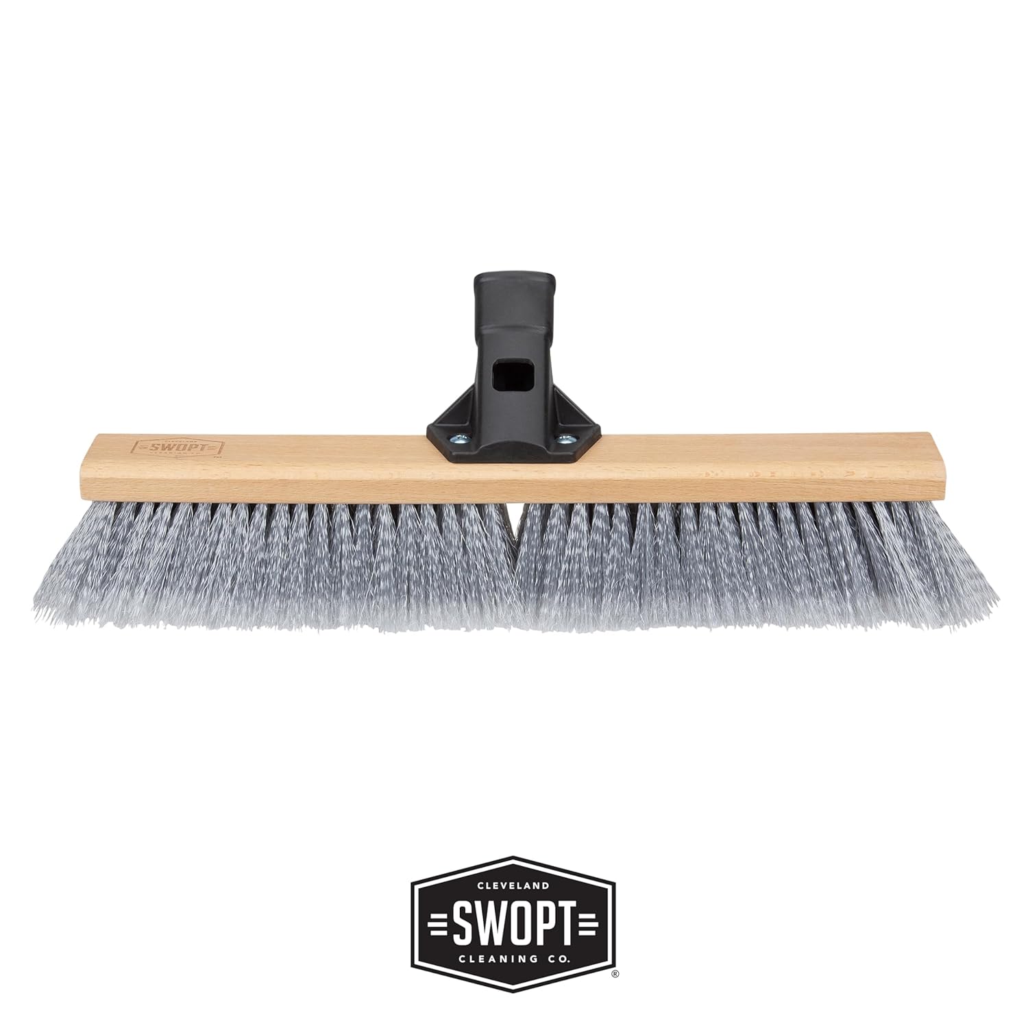 SWOPT 18” Premium Multi-Surface Push Broom Head — Indoor and Outdoor Push Broom — Cleaning Head Interchangeable with All SWOPT Cleaning Products for More Efficient Cleaning and Storage