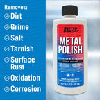 Metal Polish Cleaner and Chrome Marine Grade for Boats Cars Aluminum Stainless Steel (reformulated)