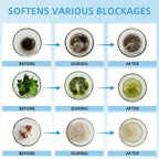 Drain Cleaner, 2PCS Sink Drain Clog Remover, Unclog Shower Drains, Pipe unblocking for toilets, Tubs, Shower or Sink Drains, Unclogs and Hair 18.4oz