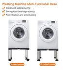 PATIKIL Mini Fridge Stand, 4 Strong Feet Laundry Stand Base Multi-Functional Adjustable Base Tray Anti-Vibration for Refrigerator Washing Machine Dryer Dishwasher AC, 11.4"-12.6" Height