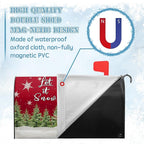 Snowman Mailbox Covers Magnetic Large Size Xmas Cardinal Mailbox Cover 25.5X21 Inch Winter Pine Tree Post Box Christmas Letterbox Wraps for Garden Yard Decorations