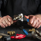 SHALL 3-Piece Adjustable Wrench Set, 10/8/6 Inch Cr-V Steel Wrench with Cushion Grip, Wide Jaw Black Oxide Wrench with Laser-etched SAE Scales for Home, Garage, Workshop and DIY, Dark Blue