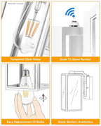 VIANIS White Outdoor Lighting Fixtures, Dusk to Dawn Outdoor Lighting, Exterior Light Fixture Wall Mount for House, Anti-Rust Aluminium Porch Lights Outdoor for Patio, Entryway