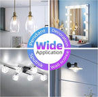 Dimmable G16.5 Light Bulb 4000K Neutral White, 4W, 40 watt Equivalent, E26 LED Globe Bulb, Round Edison Bulbs for Ceiling Fan, Chandeliers, 90+CRI 400LM, 6 Pack