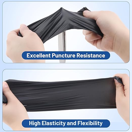 JMU Black Nitrile Gloves Large, 3.5Mil Disposable Nitrile Exam Gloves Latex Free Powder Free, 4000 Pcs