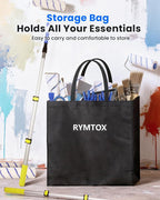 33PCS Paint Roller Kit with Extension Pole | 2–4 FT Pole | 9" & 4" Paint Rollers | Carry Bag | 4 Brushes & Tape | Professional Painting Supplies & Paint Brushes Set for Walls Ceilings and Home