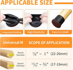 Ezprotekt 24 Pcs Round Silicone Chair Leg Floor Protectors with Felt, Floor Protectors for Chairs, Felt Furniture Pads Cups for Hardwood Floors, Chair Leg Caps Covers (M Fit: 0.87"-1", Black)