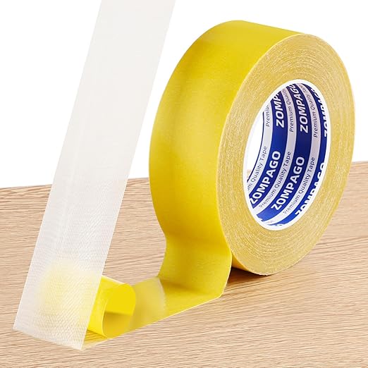 Heavy Duty Double Sided Mounting Tape, 1.8inx66FT, Clear Mesh Grip, Extra Strong Adhesive for Carpets, Wall Mounting, Picture Hanging and DIY Projects,Hand Tearable,Weatherproof