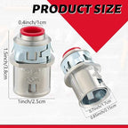 Metal-Clad Cable Connectors Zinc Electrical Conduit Connector 3/8" Snap in Connectors for Steel and Aluminum Cable (35 Pack)