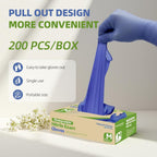 Jointown Biodegradable Nitrile Exam Gloves, Disposable Medical Surgical Gloves, Violet Blue Nitrile Glove, Latex Free, Food Safe, 200 Count, XLarge