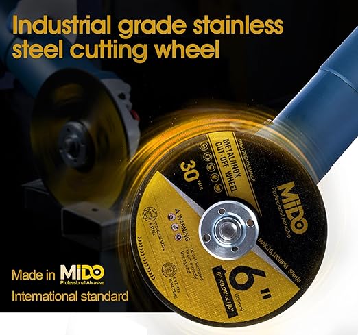 30 Pack Cut Off Wheels 6 Inch Cutting Wheel 6" x.040 x7/8" Metal&Stainless Steel Cutting Disc Fit for Angle Grinder
