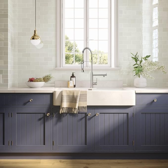 Fapully Commercial Kitchen Sink Faucet, Pull-Down Sprayer Kitchen Faucets Brushed Nickel