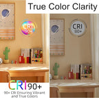 LED Candelabra Light Bulbs, 40 watt Equivalent Chandelier Bulbs, E12 LED Bulb Dimmable, 2200K Amber Warm, B10 Candle Light Bulb, 90+CRI, 400LM, Amber Glass Finish, 6 Pack