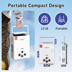 BSEED Propane Water Heater Tankless, 41,000 BTU, 1.58GPM 6L Outdoor Propane Gas Water Heater with Digital Display and Multi-Protection for Camping, RV, Boat, Cabins, White