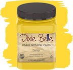 Dixie Belle Paint Company Chalk Finish Furniture Paint - Daisy (32oz) - Matte Vibrant Yellow Chic Chalk Mineral DIY Furniture Paint