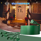 K KASONIC - 46FT Halloween Lights Outdoor Extension Cord with Mutil Outlets, ETL Listed Heavy Duty Electrical Cord with Protective Covers, Weatherproof Extension Cord for Outside, 16AWG/1625W, Green