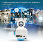 Huanyu APF-500 Power Feed X-Axis for Milling Machine 650IN-LB Torque 0-210RPM Auto Power Table Feed Driller Drilling Tool Feeder 110V