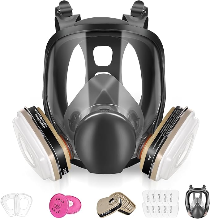 Full Face Respirator Mask - Gas Masks Survival Nuclear and Chemical with Filters.