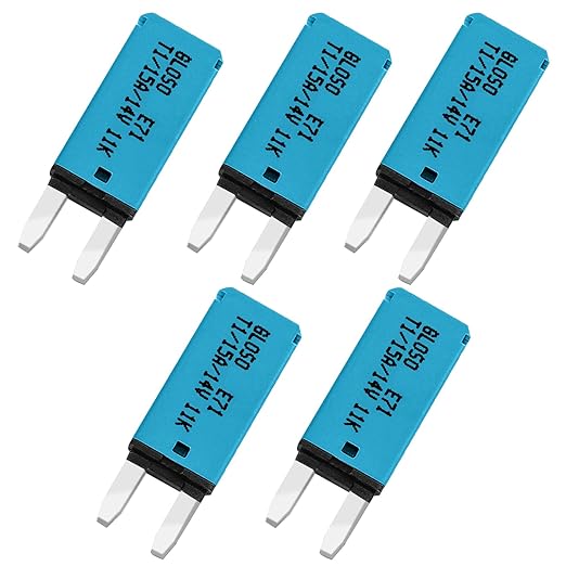 GLOSO Mini ATM Circuit Breakers E71 Auto (T1) Reset (15A, 5 Pack)