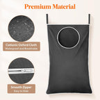 Lifewit Over Door Laundry Hamper, Large Collapsible Hanging Laundry Hamper, Hanging Laundry Basket Bag for Bathroom Bedroom Dirty Clothes Storage Organizer, Dark Gray