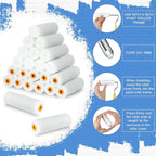 Nuogo 120 Pcs 4 Inch Foam Paint Roller Mini High Density Foam Roller Refills Paint Edger Tool for Walls Brings Smooth Finishes Flat Surfaces (White)