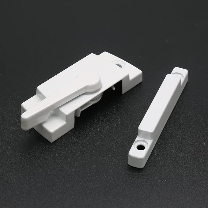 Uenhoy 4 Pack Cam Action Window Sash Locks for Double Hung Windows, White Sash Window Locks for Vertical & Horizontal Sliding Windows