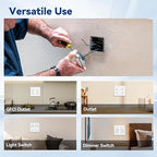 2-Gang 32 Cubic Inch New Work Outlet Box, Electrical Outlet Boxes Plastic for New Construction,UL Listed, 6 Pack