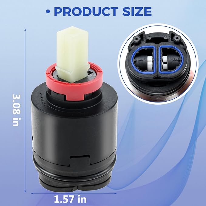 Mgoodoo 40PHF-2 Pressure Balance Cartridge, 40mm Shower Cartridge Replacement Fit for Tub/Shower Faucet Valve