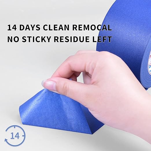 ADHES Blue Painters Tape, 2.83 inches x 60Yards, Masking Tape for Painting, Paint Tape No Residue Outdoor Anti UV Multi Surface Use