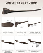 60" Ceiling Fans Without Light, Solid Wood Ceiling Fan No Light with Remote Control and DC Motor, Outdoor Ceiling Fan with 3 Blades, Outdoor fan for Patios - Deep Brown