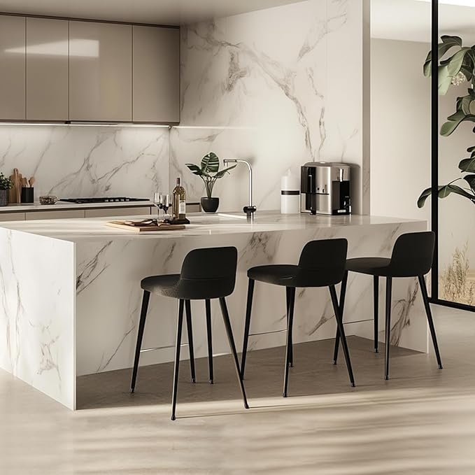 Ezprotekt 24 Pcs Extra Small Round Chair Leg Floor Protectors for Wooden & Ceramic Tiles Floors, Felt Silicone Furniture Pads Caps for Dining Table, Bar Chair Legs, Black (XS Fit: 2/5" - 11/20")