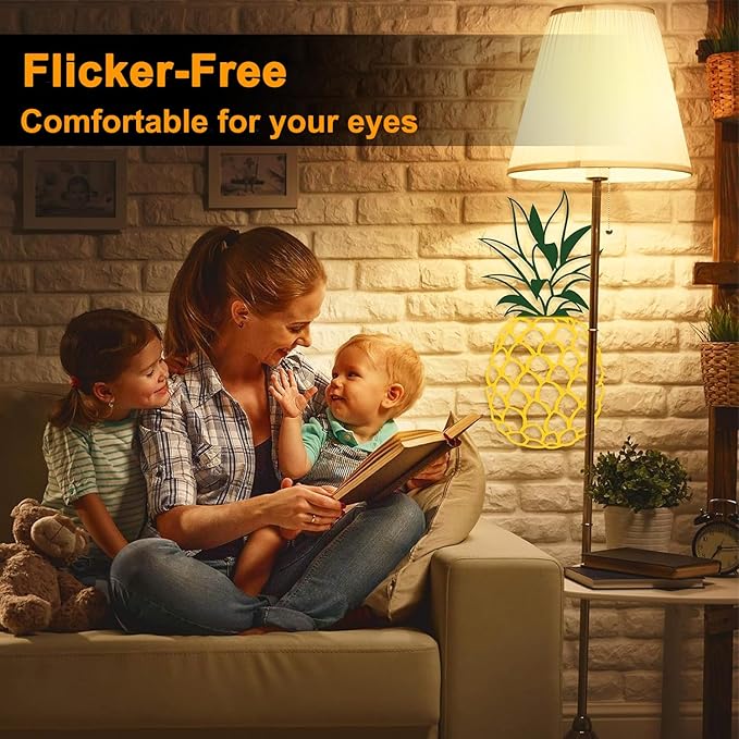 A19 LED Light Bulb 3000K Warm White, 12 Pack high Output A19 LED Bulb Soft White 800LM 120V 9W, Equivalent 60W, No Flicker E26 Base, Non-Dimmable A19 E26 LED Bulb Long Lasting for 25 Years.