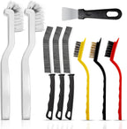 Multi-Purpose Hard Bristle Brush Set, Crevice Cleaning Brush Kit for Deep Cleaning Kitchen, Bathroom, Grout, Sink, Cup, Teapot, Bottle, Blender, Corners, Tight Spaces，9 Pack