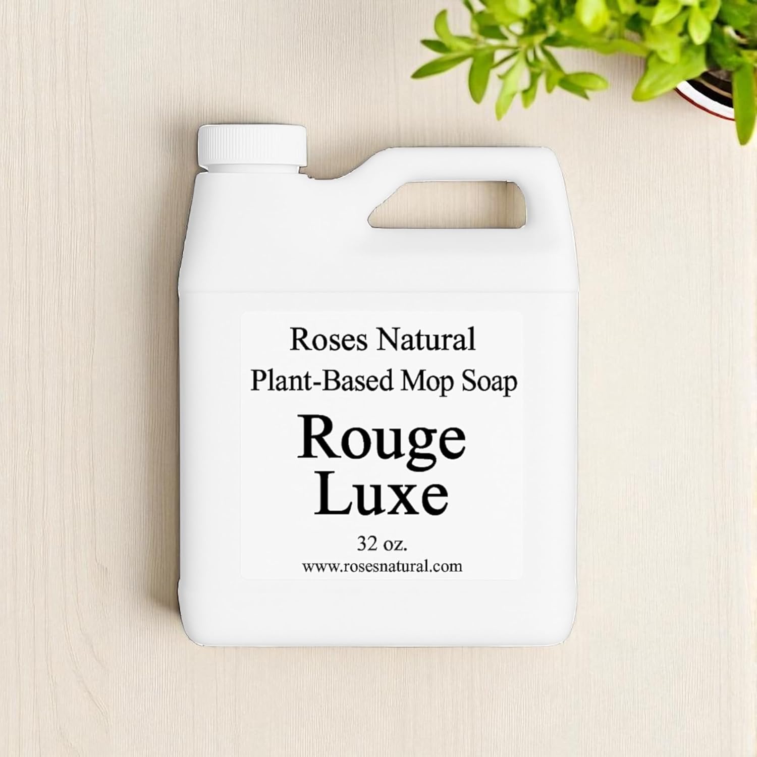 Plant-Based Floor Cleaner Mop Soap – 32 oz | Streak-Free, Highly Scented, Concentrated Mop Solution for Tile, Vinyl, Hardwood & Sealed Floors | Non-Toxic, Eco-Friendly (Rouge Luxe)