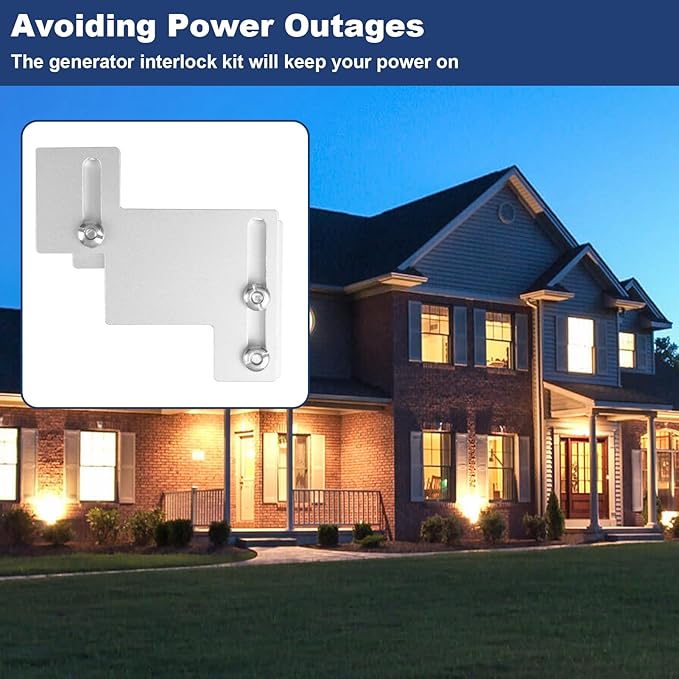 Generator Interlock Kit for Eaton Cutler Hammer Challenger, 150-200 Amp Panels, 1 1/4 to 1 1/2 Inch Breaker Spacing, Safe & Easy Home Generator Connection(BR-200)