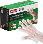 Plastic Gloves Disposable, Latex-Free, Powder Free, Clear Gloves Safe for Cooking, Food Prep, Kitchen,Cleaning