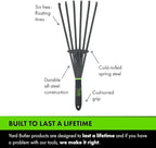 Yard Butler Terra Garden Hand Tools - Weeding Hand Tiller Tool for Efficient Gardening - Weed Remover Tool for Lawn & Garden Care - Durable Gardening Accessory, Whisk Rake