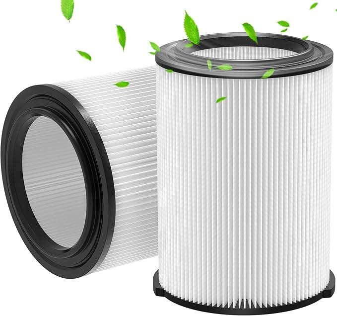 2 Pack VF4000 Replacement Filter for RIDGID, Standard Wet/Dry Vac Filter Vf4000 Compatible with RIDGID Vacs Wet Dry 5-20 Gal, 6-9 Gal Husky Vacuum & CRAFTSMAN Shop Vacuum 17816 9-17816