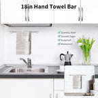 Newfun 10Pcs Brushed Nickel Bathroom Hardware Set - Includes 24&18inch Towel Bar, Robe Hook, Toilet Paper Holder, 2 Pack 5 Piece Bathroom Accessories Set Stainless Steel Wall Mounted