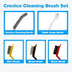 Multi-Purpose Hard Bristle Brush Set, Crevice Cleaning Brush Kit for Deep Cleaning Kitchen, Bathroom, Grout, Sink, Cup, Teapot, Bottle, Blender, Corners, Tight Spaces，9 Pack